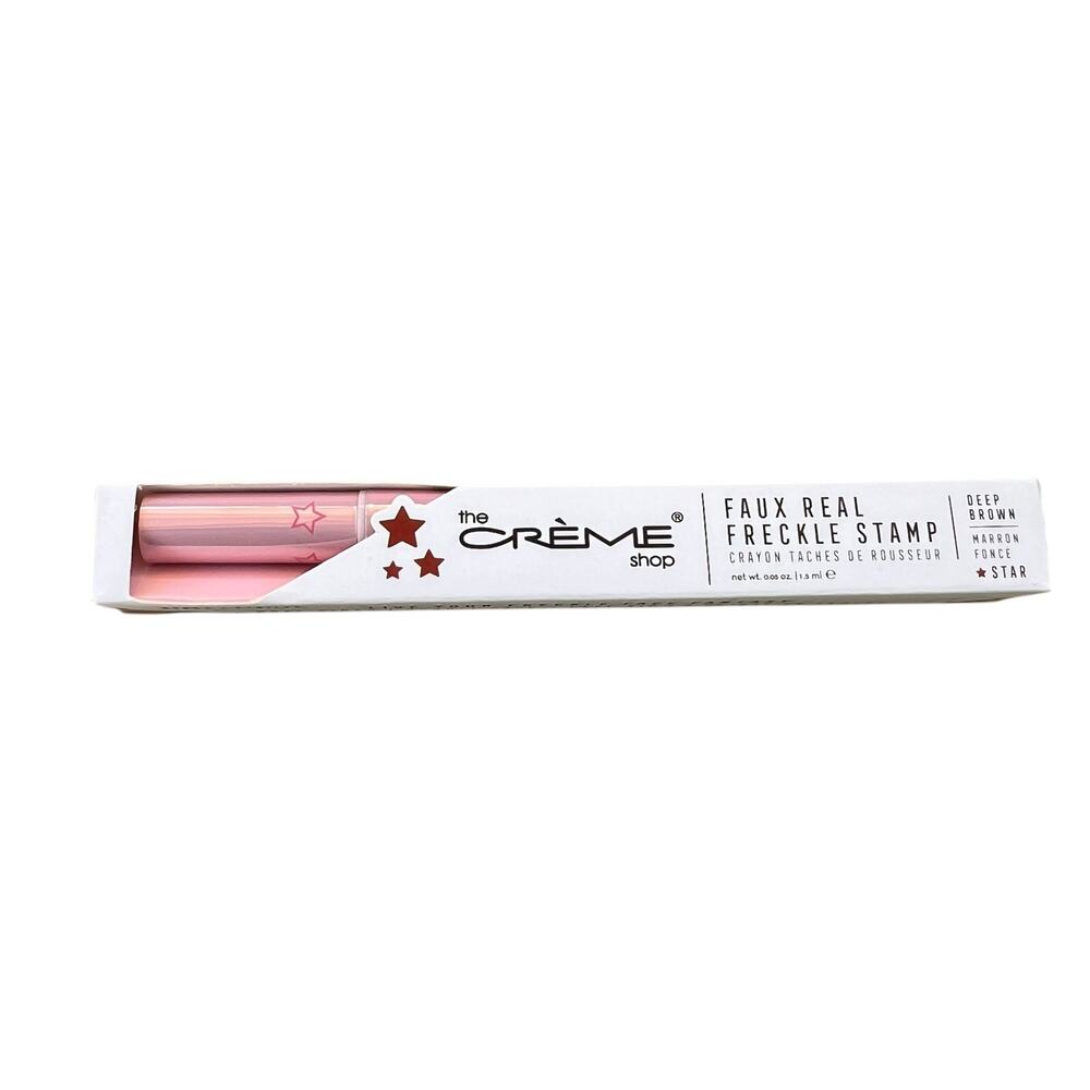 The Creme Shop Faux Real Freckle Stamp Deep Brown Point Stars Dual Sided NEW